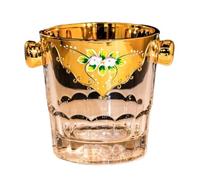 Hogar Eventos European Style Crystal Glass Ice Bucket Hand-Painted Gold Restaurant Ornaments Bares En Casa