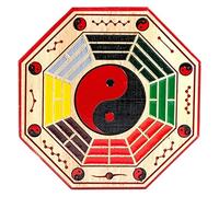 Hogar Melocotón Madera Fabricación Chino Tradicional Feng Shui Espejo Decoración del Hogar Adornos de Negocios Espejo (Color: Onecolor)