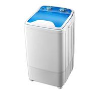 Hogar Mini Solo Barril Lavadora de Ropa Compacta Pequeña, Lavadora portátil de 7 kg, Lavado/Deshidratación Programada con Un Solo Clic, Deshidratación por Centrifugado, Limpieza Profunda (Blue)