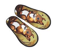 Hogar Pantuflas Ardilla Que Come Nueces Lavable Slippers Mullidas Zapatillas De Hotel Para Spa Baño Interior L