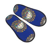 Hogar Pantuflas Bandera Del Estado De New Hampshire Suaves Plush Shoes Unisex Pantuflas De Fieltro Para Hogar Hotel Baño M