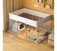 Hogar para mascotas, For perros pequeños Parque for mascotas en interiores Jaula for animales pequeños Casetas de alambre de metal for bricolaje Uso en interiores/exteriores - Lugar de ejercicio grand