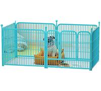 Hogar para Mascotas， Jaula for Mascotas Valla Interior for Mascotas Conjunto de biela de Espacio Grande Gatos y Perros pequeños y medianos y tamaños,Azul,M