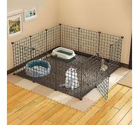 Hogar para mascotas， Recinto for animales pequeños, jaulas for gatos, jaula for perros, valla de metal for mascotas for interiores y exteriores, for cachorros, conejos, gatitos, hámster, cobayas, tort