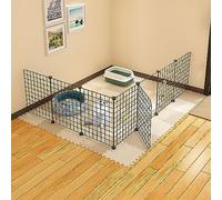Hogar para mascotas, Recinto for animales pequeños, jaulas for gatos, jaula for perros, valla de metal for mascotas for interiores y exteriores, for cachorros, conejos, gatitos, hámster, cobayas, tort