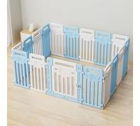 Hogar para Mascotas, Recinto for Perros, Jaula for Conejos, Valla for Perros, jaulas for Perros, casa for Perros Grande, Valla for Mascotas, Valla Impresa de plástico DIY(Blue,301x70cm)