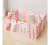 Hogar para Mascotas， Recinto for Perros, Jaula for Conejos, Valla for Perros, jaulas for Perros, casa for Perros Grande, Valla for Mascotas, Valla Impresa de plástico DIY(Pink,136x70cm)