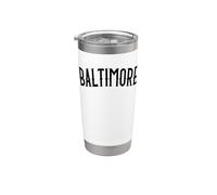 Hogar vintage vintage de Baltimore Maryland, retro, envejecido Vaso térmico de acero inoxidable de doble pared