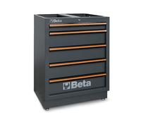 Hogar y Hobby Beta 045000235-C45PRO M5 Cassettiera Fissa con 5 cassetti, Nero, Unica