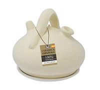 Hogar y Mas Botijo Barro Tradicional 100% Natural 1 Litro. Producto Ecológico, Hecho a Mano.