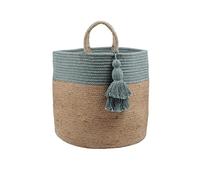 Hogar y Mas Cesta Yute Almacenamiento con Flecos 30CM VENUTA
