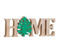 Hogar y Mas Figura Decorativa Palabra Home Hoja 30X2,5X11CM