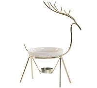 Hogar y Mas Quemador ACEITES Esenciales Centro Mesa METÁLICO Reno Dorado 22X12X27CM