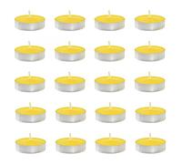 Hogar y Mas Set 20 Vela AROMÁTICA CITRONELA Amarilla ANTIMOSQUITOS 3,5X3,5X1CM