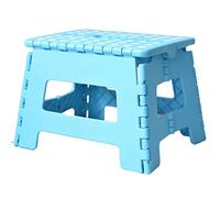 Hogar y Mas Taburete Plegable Robusto y Práctico Color Azul con Superficie Antideslizante en PVC