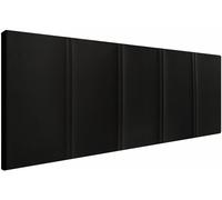 Hogar24 Cabecero amur tapizado en polipiel negro, 140x55x3cm