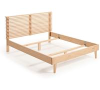 Hogar24 Cama de madera maciza y cabecero, válido para colchón de 150 x 190 cm