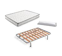 HOGAR24 Colchón Visco-Aloe + Somier Basic + Almohada De Fibra, 150x200 cm