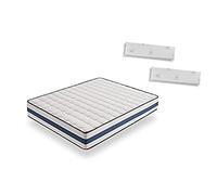 HOGAR24 Colchón Viscoelástico Visco-Medicot 150x190 cm + Almohada Viscoelástica 100% Bloque Sólido Desenfundable con Aloe Vera (2x75cm)