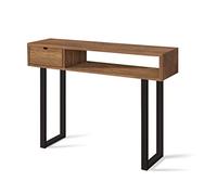 HOGAR24 ES Angi 100- Mueble Recibidor-Entrada, Diseño Industrial-Vintage, Cajón Y Estante, Madera Maciza Natural. Medidas; 100 cm x 30 cm x 85 cm