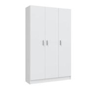 HOGAR24 ES Armario escobero con 3 Puertas, Multiusos, Color Blanco