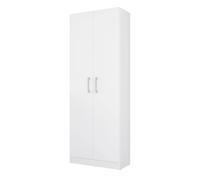 HOGAR24 ES - Armario hogar escobero Multiusos Dos Puertas en Color Blanco (Alto 170 cm/Ancho 61 cm/Fondo 32 cm)
