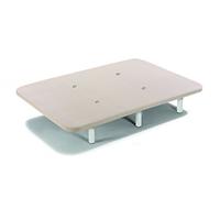 HOGAR24 ES Base TAPIZADA con Tejido 3D Y VÁLVULAS DE TRANSPIRACIÓN Y 6 Patas DE Madera Blancas DE 25,5CM 105x190cm