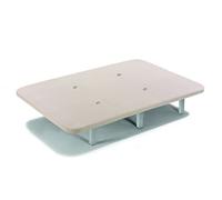 HOGAR24 ES Base TAPIZADA con Tejido 3D Y VÁLVULAS DE TRANSPIRACIÓN Y 6 Patas DE Madera Plata DE 25,5CM 135x180cm