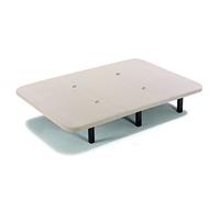 HOGAR24 ES Base TAPIZADA con Tejido 3D Y VÁLVULAS DE TRANSPIRACIÓN Y 6 Patas DE Madera WENGUE DE 25,5CM 105x190cm