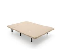 HOGAR24 ES - Base Tapizada en Color Beige - Tejido 3D Transpirable - Estructura Reforzada - Estabilidad y Durabilidad - Incluye Juego de 6 Patas de 26 cm - Medida: 135x180 cm