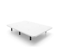 HOGAR24 ES - Base Tapizada en Color Blanco - Tejido 3D Transpirable - Estructura Reforzada - Estabilidad y Durabilidad - Incluye Juego de 6 Patas de 26 cm - Medida: 90x190 cm