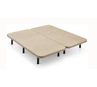 HOGAR24 ES | Base Tapizada en Tejido 3D Beige | Incorpora Válvulas de Transpiración | Incluye Juego de Patas Metálicas de 32 cm | Medidas: 160x180 cm