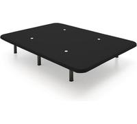HOGAR24 ES - Base Tapizada Reforzada 3D con Estructura Extra Firme, Barras de Refuerzo Internas y 6 Patas Metálicas Roscadas de 26 cm, Medidas 105x190 cm, Color Negro