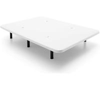 HOGAR24 ES - Base Tapizada Reforzada 3D con Estructura Extra Firme, Barras de Refuerzo Internas y 6 Patas Metálicas Roscadas de 26 cm, Medidas 105x190 cm, Color Blanco