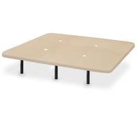 HOGAR24 ES | Base Tapizada Reforzada | Tejido 3D Beige | Válvulas de Transpiración | Incluye Juego de Patas Metálicas de 26 cm | Medidas: 150x180 cm
