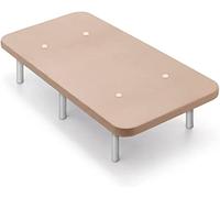 HOGAR24 ES | Base Tapizada Tejido 3D | Válculas de Transpiración | Estable y Resistente | Incluye Juego de Patas de Madera Color Plata | Color Beige | Medida: 80x180 cm