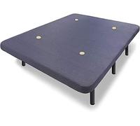 HOGAR24 ES | Base Tapizada Tejido 3D | Válvulas de Transpiración | Estable y Resistente | Incluye Juego de Patas 25 cm | Color Gris | Medida: 90x190 cm