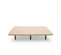 HOGAR24 ES - Base Tapizada - Tejido Transpirable - Válvulas de Transpiración - Color Beige - Estructura Reforzada - Estabilidad y Durabilidad - Incluye Juego de 6 Patas de 32 cm - Medida: 135x180 cm