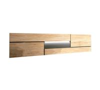 HOGAR24 ES - Cabecero Cama Matrimonio con Luces Led, Diseño Moderno, Color Cambrian-Grafito, Medidas: 259,8 cm x 60 cm x 4 cm