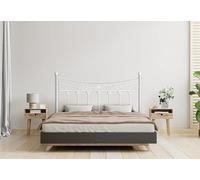 HOGAR24 ES - Cabecero de Forja Coin, Cabezal para Cama, Color Blanco, Medida: 150 cm.