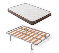 HOGAR24 ES - Cama Completa con Somier Básico de Láminas y Colchón Dream Flex Transpirable - Medida: 150x180 cm