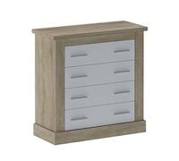 HOGAR24 ES - Comoda 4 cajones, Comoda Dormitorio, Diseño Moderno, Color Cambrian-Blanco, Medidas: 91,5 cm x 90,8 cm x 39,6 cm