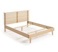 HOGAR24 ES - Dallas - Cama de Madera Maciza con cabecero, Acabado Color Natural. Válido para colchón de 150 x 190 cm.