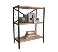 HOGAR24 ES - Estantería de Estilo Industrial con 3 Niveles con estantes en melamina Color safir y Estructura de Acero en Negro (Alto 85 / Ancho 66 / Fondo 34) cm