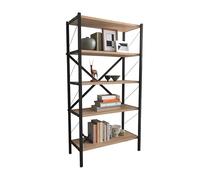 HOGAR24 ES - Estantería de Estilo Industrial con 5 Niveles con estantes en melamina Color safir y Estructura de Acero en Negro (Alto 160 / Ancho 66 / Fondo 34) cm