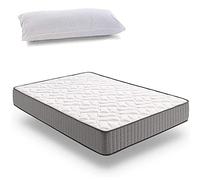 HOGAR24 ES -HS14-Colchón Viscoelástico 120 x 190 cm + Almohada Tacto Pluma. Alta Gama Núcleo Fresh Natur Alta Densidad Efecto Regenerador, Altura 24 cm