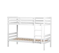 HOGAR24 ES - Litera para dormitorios Infantiles, Juveniles o de Invitados de Madera Maciza de Dos Camas con Escalera, En Color Blanco, para colchón de 90x190 cm