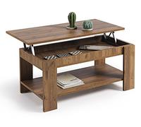 HOGAR24 ES | Mesa de Centro Elevable con Revistero | Color Nogal Envejecido | Medidas: 100 x 50 x 49/57 cm