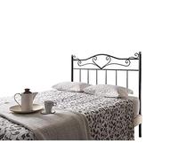HOGAR24 ES Modelo 10, Cabecero de Forja, 105 cm, Color Negro
