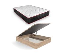 HOGAR24 ES | Pack Colchón Viscoelástico Memory Premier 20 + Canapé Madera Abatible Gran Capacidad | Color Roble Cambrian | Medida: 105x190 cm